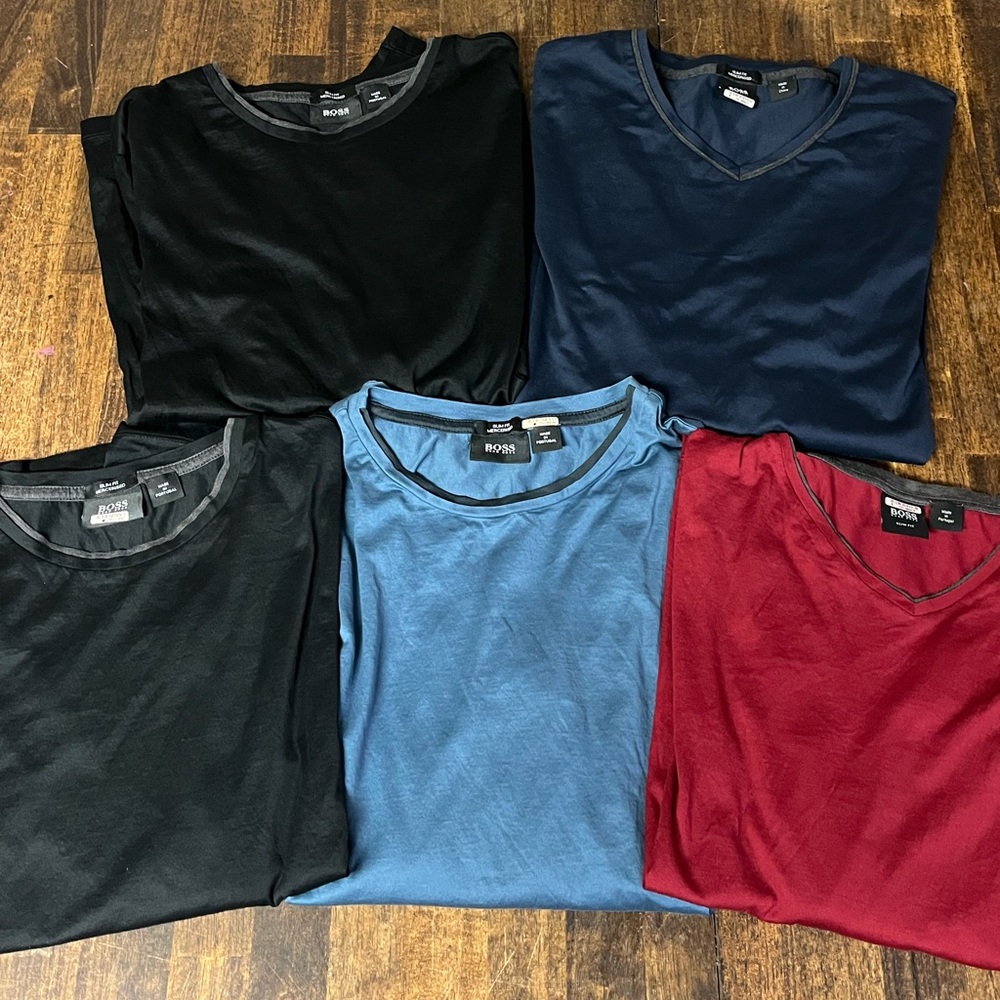 Men's Hugo Boss Long Sleeve Shirt Bundle - Slim Fit Medium